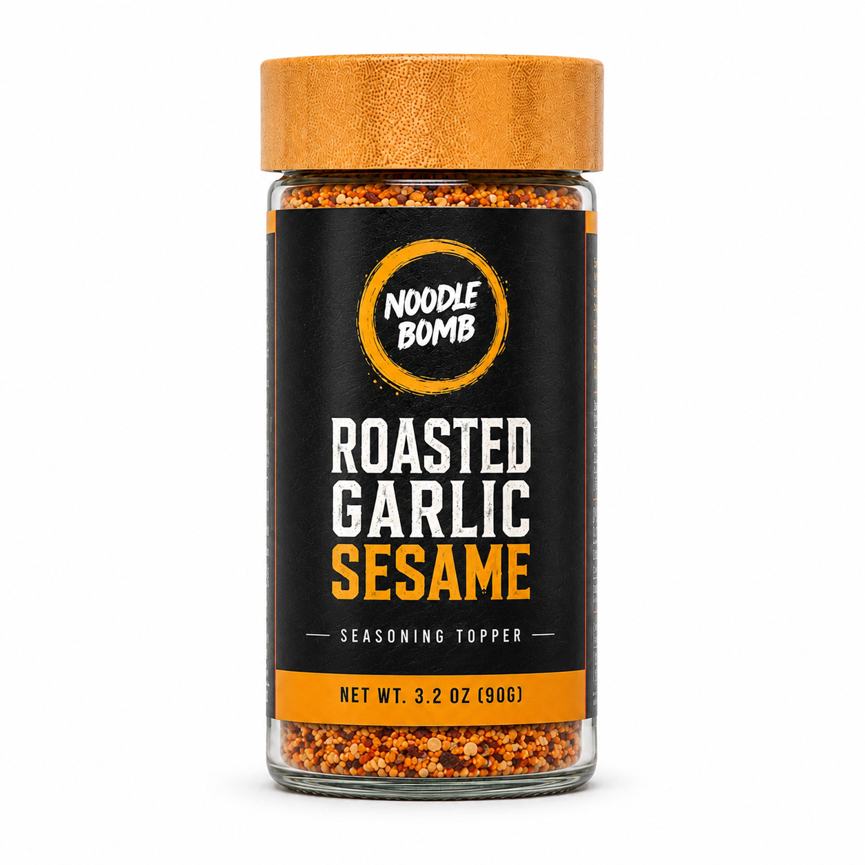 Roasted Garlic Sesame seasoning topper - front