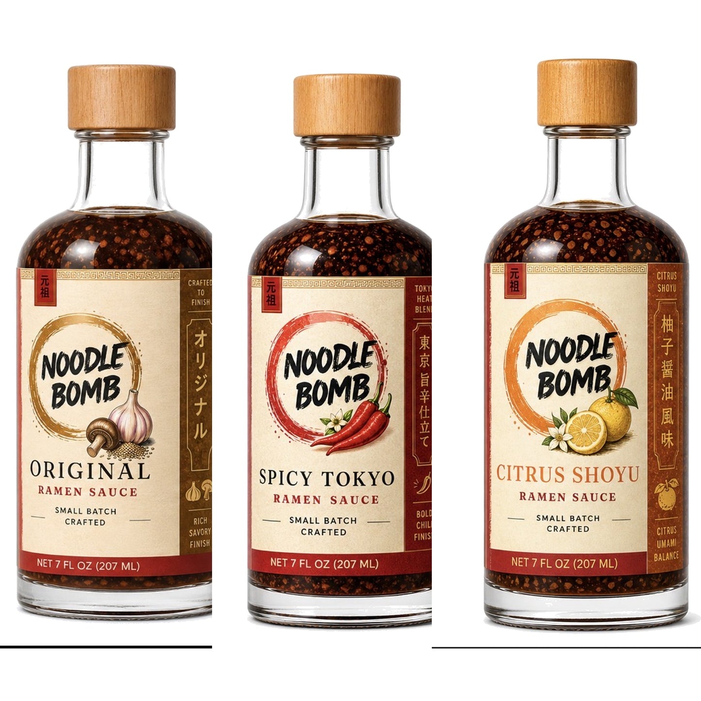 NoodleBomb Trio bottle photo