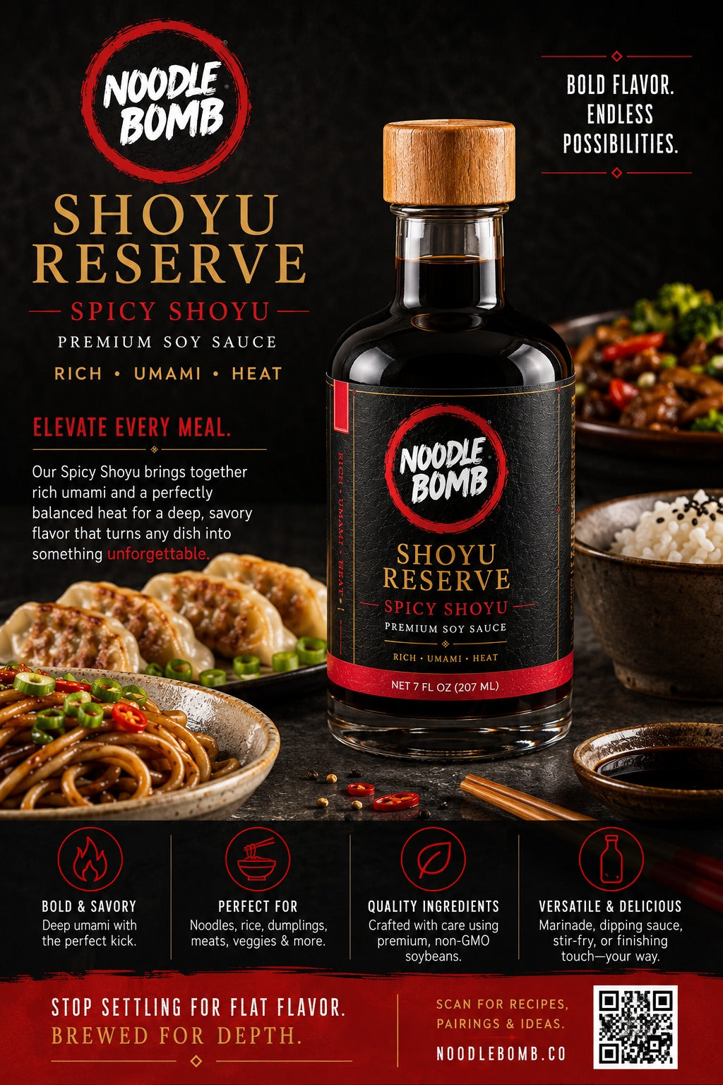 NoodleBomb Shoyu Reserve Spicy Shoyu